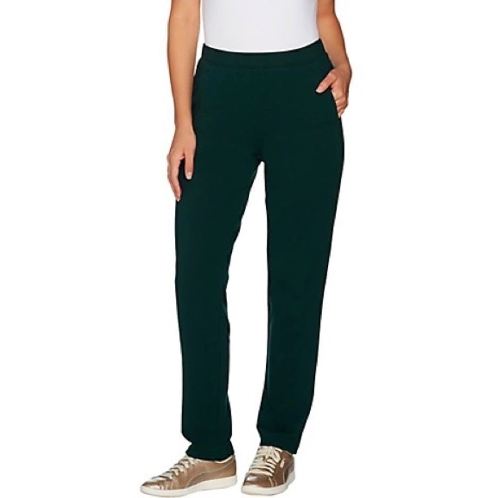 Denim & Co. Active Straight Leg Knit Pants